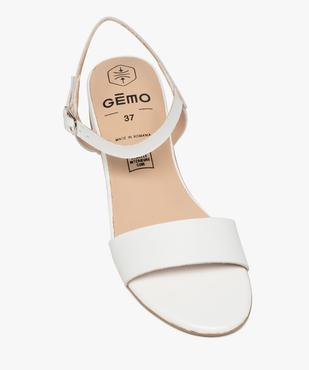 Sandales femme unies à brides droites et petit talon carré vue5 - GEMO (CASUAL) - GEMO