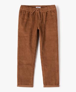 Pantalon velours coupe droite garçon vue1 - GEMO (ENFANT) - GEMO