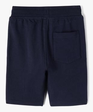 Bermuda garçon en maille avec ceinture en bord-côte vue3 - GEMO (ENFANT) - GEMO