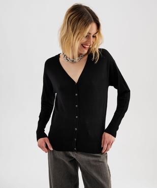 Gilet en maille fluide et douce femme vue1 - GEMO 4G FEMME - GEMO