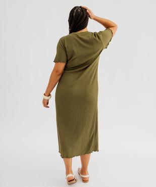 Robe longue à manches courtes femme grande taille vue4 - GEMO 4G GT - GEMO