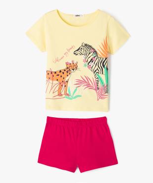 Pyjashort avec motif safari fille vue1 - GEMO 4G FILLE - GEMO