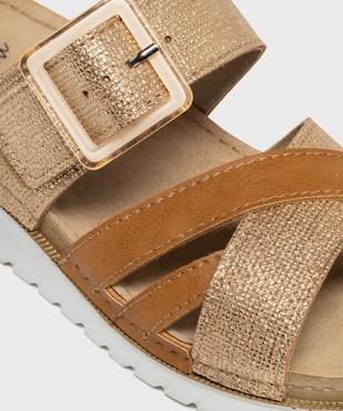 Sandales à brides avec touches pailletées femme - Emilia Rosa vue6 - EMILIA ROSA - GEMO