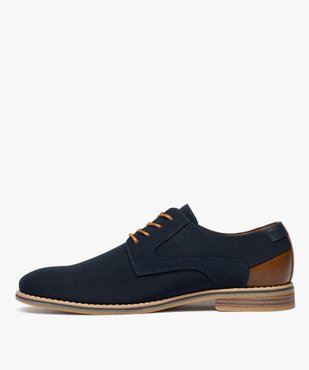 Derbies en toile texturée et détails contrastants homme  vue4 - MARIO BALDANO - GEMO