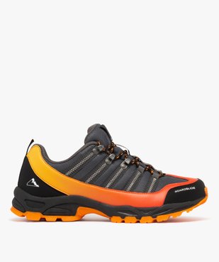 Chaussures de randonnée homme en mesh avec semelle crantée à lacets bicolores  vue1 - BOARD SLIDE - GEMO