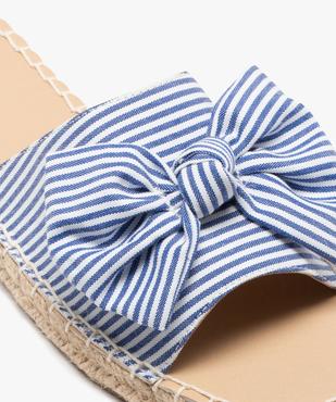 Mules femme plates avec semelle corde et noeud fantaisie vue6 - GEMO (CASUAL) - GEMO