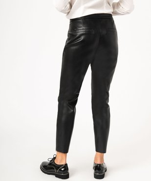 Pantalon en matière synthétique cuir imitation femme vue3 - GEMO(FEMME PAP) - GEMO