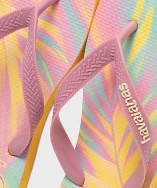 Tongs Top Fashion à motif feuillage fluo femme - Havainas vue3 - HAVAIANAS - GEMO
