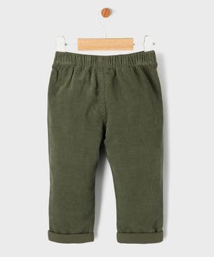 Pantalon en velours doublé jersey à taille élastiquée bébé fille vue4 - GEMO(BEBE DEBT) - GEMO