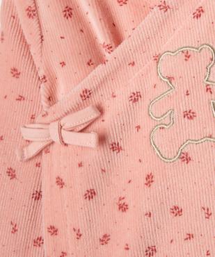 Pyjama velours 2 pièces bébé fille - LuluCastagnette vue2 - LULU CASTAGNETTE GEMO FOR GOOD - GEMO