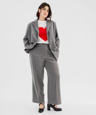 Veste blazer chinée femme grande taille vue4 - GEMO (G TAILLE) - GEMO