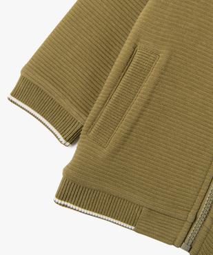 Sweat zippé effet rayé bébé garçon vue2 - GEMO(BEBE DEBT) - GEMO