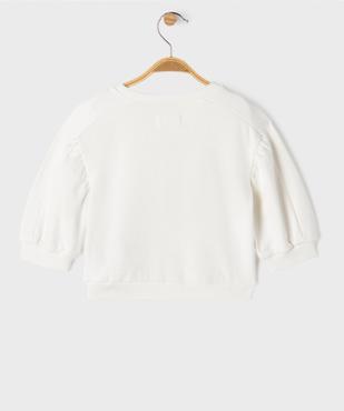Sweat avec manches froncées et motif brodé bébé fille vue3 - GEMO 4G BEBE - GEMO
