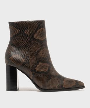 Boots à talon haut et bout pointu unies femme vue1 - FOLLOW ME - GEMO