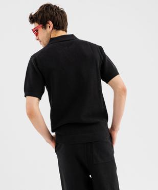 Polo à manches courtes en maille fantaisie homme vue3 - GEMO 4G HOMME - GEMO