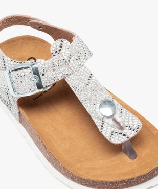 Sandales fille à bride entre-doigts en T vue6 - GEMO (ENFANT) - GEMO