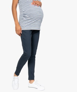Jean de grossesse coupe slim avec large bandeau élastiqué vue1 - GEMO (MATER) - GEMO