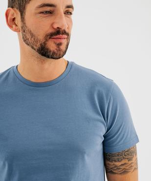 Tee-shirt manches courtes col rond en coton homme vue3 - GEMO 4G HOMME - GEMO