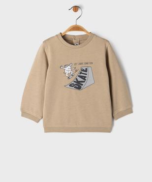 Sweat à motif skate bébé garçon vue1 - GEMO 4G BEBE - GEMO