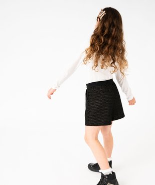 Short de cérémonie à motifs pailletés fille vue1 - GEMO (ENFANT) - GEMO