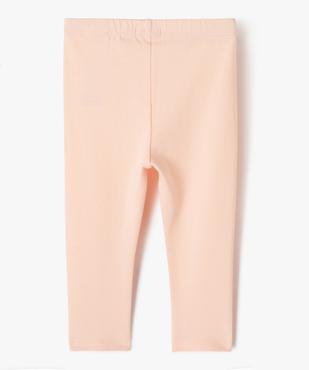 Legging long en coton stretch bébé fille vue3 - GEMO 4G BEBE - GEMO