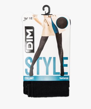 Collant fantaisie en maille côtelée femme - Dim Style  vue4 - DIM - GEMO