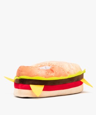 Chaussons homme en velours burger fantaisie vue4 - GEMO(HOMWR HOM) - GEMO