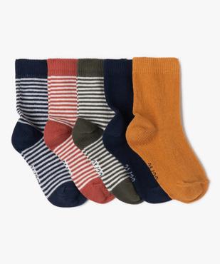 Chaussettes à rayures bébé garçon (lot de 5) vue1 - GEMO 4G BEBE - GEMO