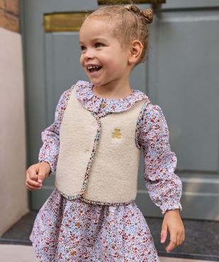 Gilet sans manches en sherpa bébé fille - LuluCastagnette vue4 - LULUCASTAGNETTE - GEMO