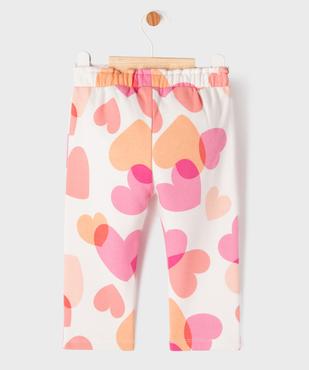 Pantalon en maille à motifs fleuris bébé fille vue3 - GEMO(BEBE DEBT) - GEMO