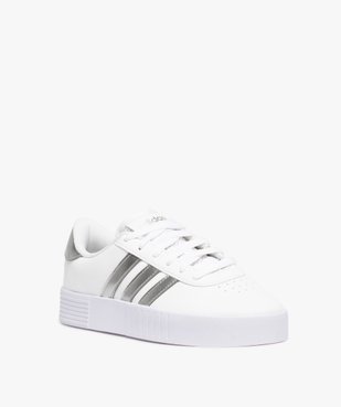 Baskets femme à bandes métallisées – Adidas Courtbold vue2 - ADIDAS - GEMO