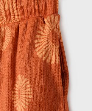 Pantalon fluide coupe large à motifs fleuris fille vue2 - GEMO (JUNIOR) - GEMO
