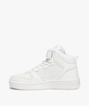 Baskets garçon mid-cut unies à lacets et scratch – Kappa vue3 - KAPPA - GEMO