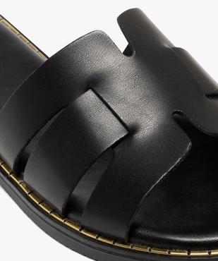 Mules femme plates dessus larges brides unies vue12 - FOLLOW ME - GEMO