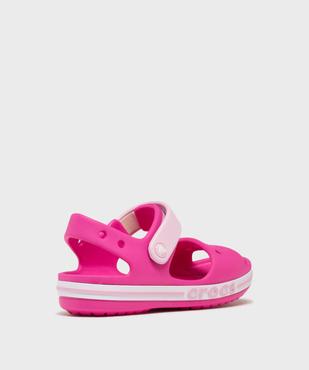 Sandales de plage fermeture scratch fille - Crocs vue4 - CROCS - GEMO