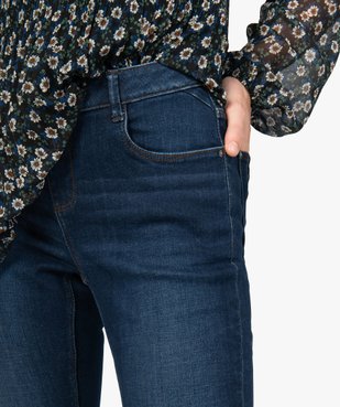 Jean femme coupe Slim avec bas sans coutures vue2 - GEMO(FEMME PAP) - GEMO