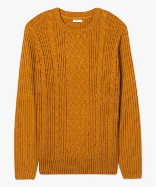 Pull homme à torsades en polyester recyclé vue4 - GEMO (HOMME) - GEMO