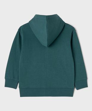 Sweat zippé à capuche uni garçon vue3 - GEMO 4G GARCON - GEMO