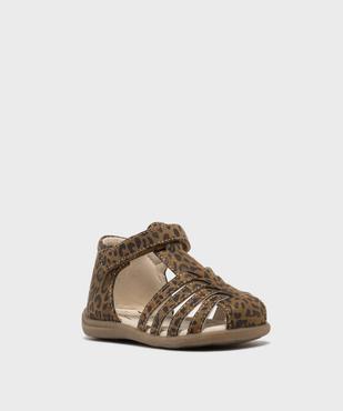 Sandales imprimé léopard à talon et bout fermés bébé fille - Lovely Wings vue2 - LOVELY WINGS - GEMO