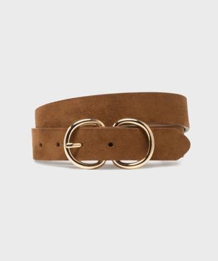 Ceinture aspect velours avec boucle métallique fantaisie femme vue2 - GEMO (ACCESS) - GEMO