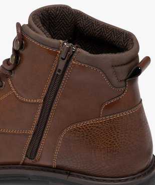 Boots homme unies à lacets et à zip style casual vue7 - GEMO (CASUAL) - GEMO