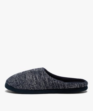 Chaussons homme mules dessus en maille chinée vue3 - GEMO(HOMWR HOM) - GEMO