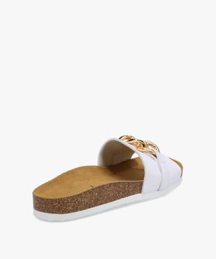 Mules femme à talon plat et bride avec chaîne métallique vue4 - GEMO (CASUAL) - GEMO