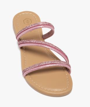 Mules fille à brides tubulaires pailletées et à strass vue5 - GEMO (ENFANT) - GEMO