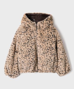 Blouson à capuche réversible fille vue1 - GEMO (ENFANT) - GEMO
