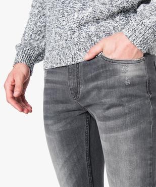 Jean slim effet usé vue2 - GEMO (HOMME) - GEMO