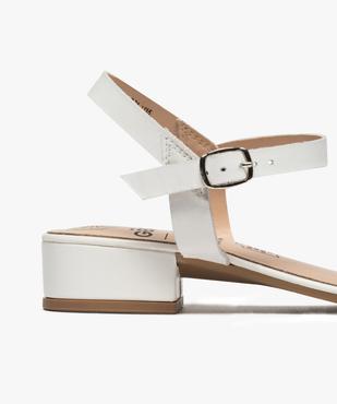 Sandales femme unies à brides droites et petit talon carré vue6 - GEMO (CASUAL) - GEMO