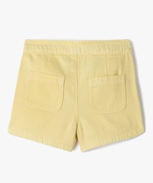 Short fille en toile denim avec bas arrondi vue4 - GEMO 4G FILLE - GEMO