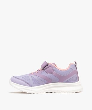 Baskets de sport en mesh léger à lacets élastiques et scratch fille vue3 - 5 MILES - GEMO