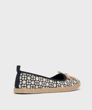 Ballerines en toile avec semelle de corde femme - Follow Me vue4 - FOLLOW ME - GEMO